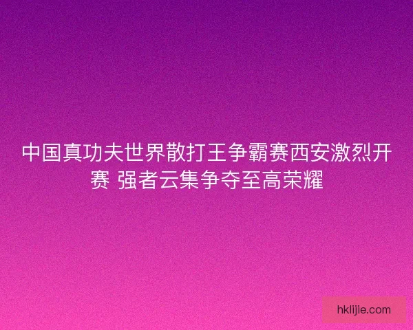 中国真功夫世界散打王争霸赛西安激烈开赛 强者云集争夺至高荣耀